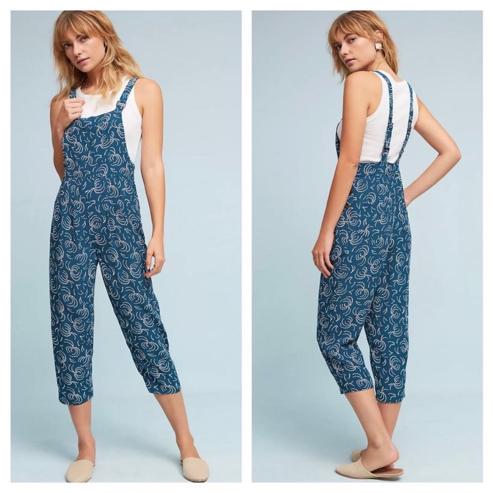MAEVE Tidal Pools Boho  Women's Blue Patterned Jumpsuit